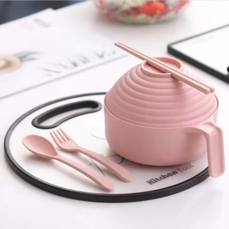 Instant-Nudel-Set mit Deckel – Praktisch für Unterwegs