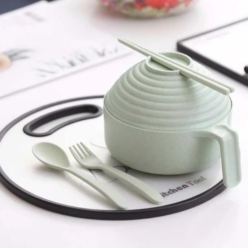 Instant-Nudel-Set mit Deckel – Praktisch für Unterwegs