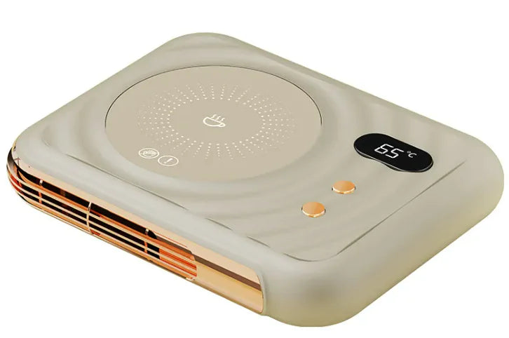 2-in-1 Heizlüfter & Tassenwärmer – Schreibtisch Komfort